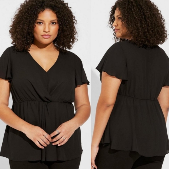 torrid Tops - Torrid Georgette Twist Front Blouse